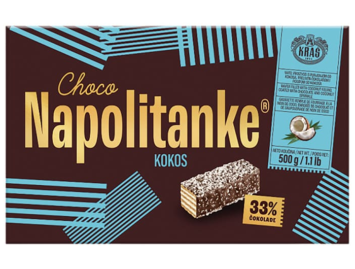 Kraš Napolitanke choco kokos 500 g