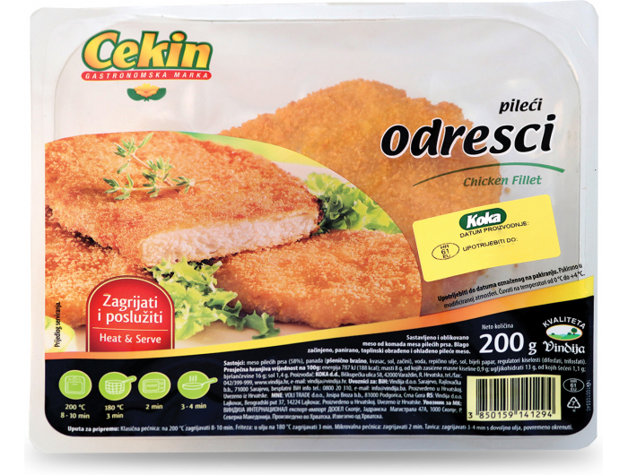 Vindija Panirani pileći odresci, 200 g