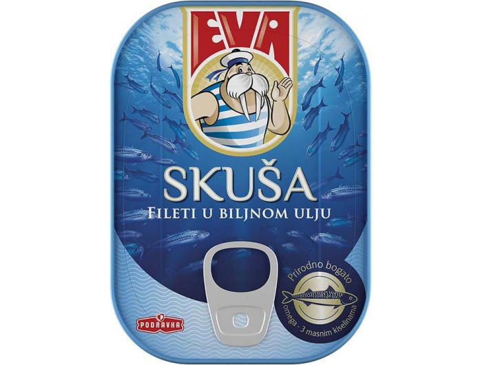 Podravka Eva skuša fileti u biljnom ulju 100 g