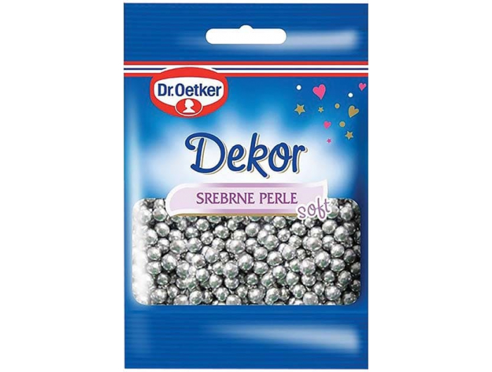 Dr. Oetker dekor srebrne perle 10 g