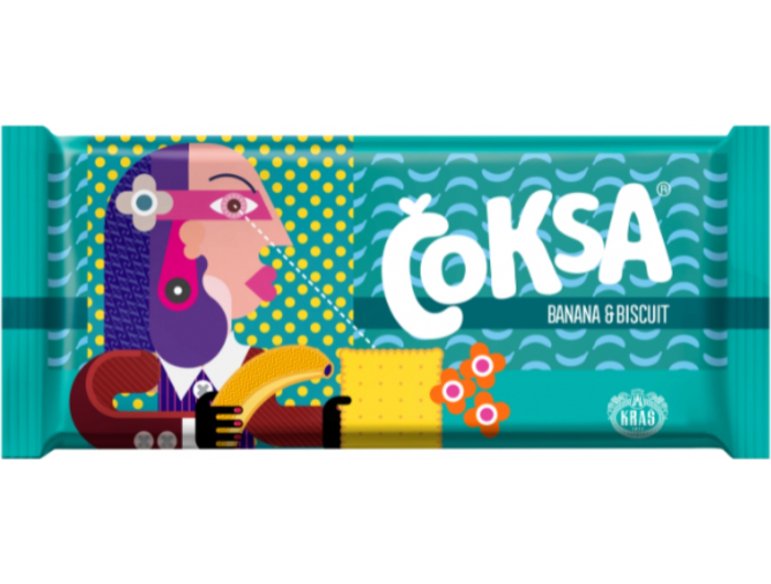 Kraš Čoksa Čokolada Banana & biscuit 68 g