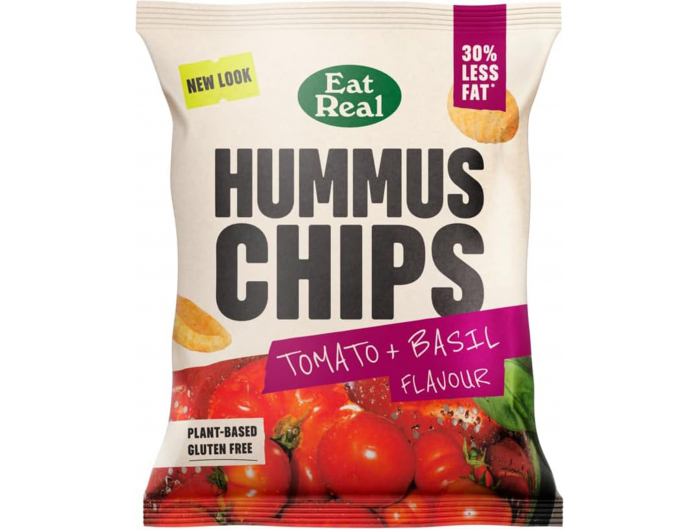 Eat Real čips od humusa s okusom rajčice i bosiljka 45 g