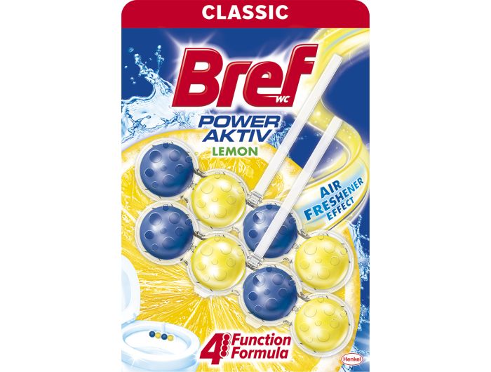 Bref osvježivač WC školjke Power Aktiv lemon 2x50 g