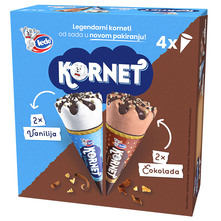 Ledo Happy time Kornet vanilija-čokolada i vanilija-jagoda 6x120 ml