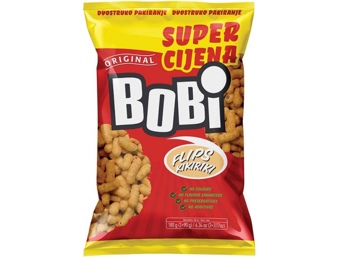 Bobi Flips kikiriki 2x90 g