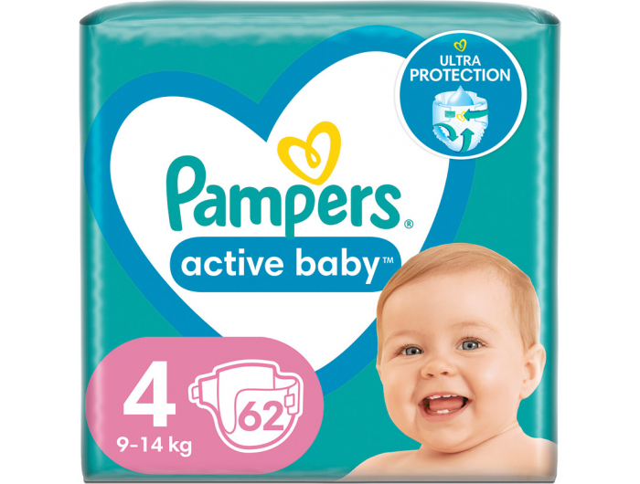 Pampers Dječje pelene ab maxi S4 62 kom
