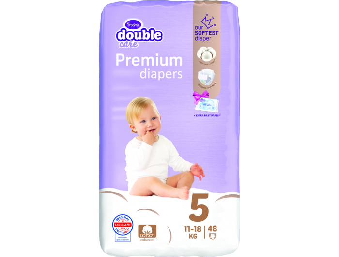 Violeta Double Care dječje pelene vel. 5 (11 - 25 kg), 48 kom