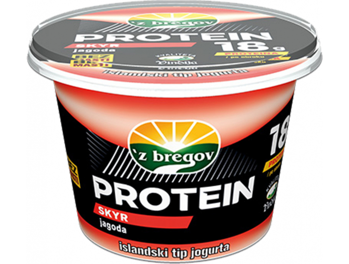 Vindija 'z bregov Protein Skyr jogurt jagoda 200 g