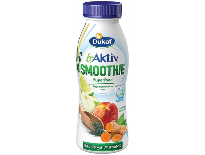 Dukat b Aktiv LGG Smoothie jabuka breskva limeta spirulina 330 g