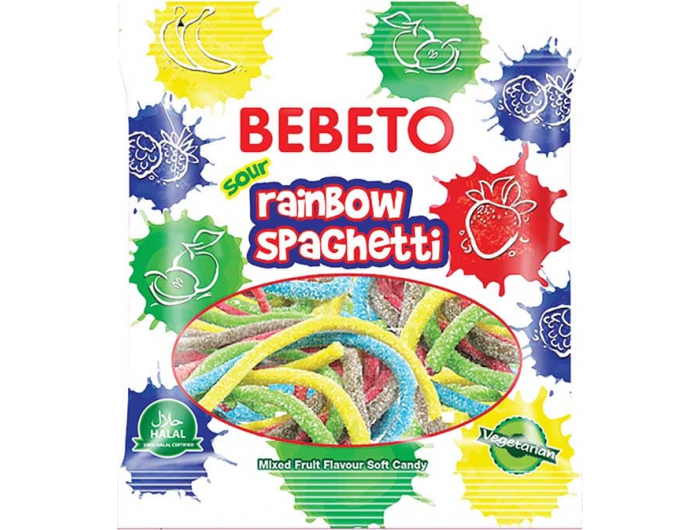 Bebeto bomboni Rainbow Spaghetti 80 g