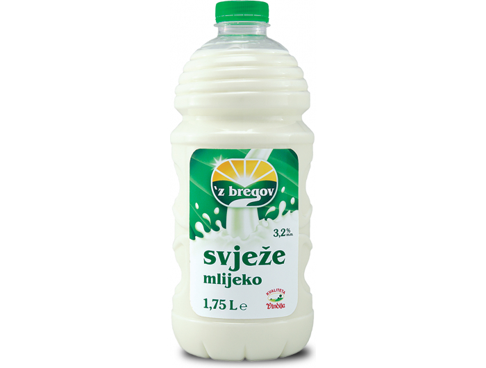 Vindija 'z bregov svježe mlijeko 3,2 % m.m. 1,75 L