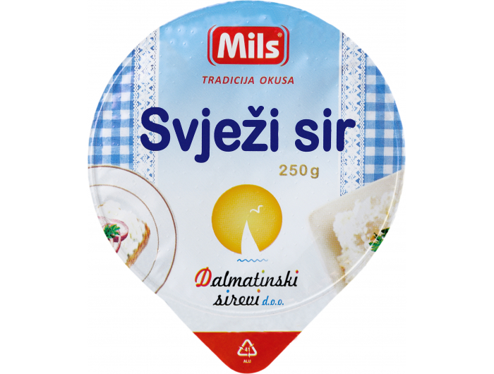 Mils Dalmatinski Sirevi Svježi Sir 250 G