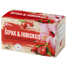 K Plus Čaj šipak&hibiskus 50 g