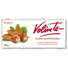 Zvečevo Volim te Čokolada lješnjak, badem, karamela 100 g