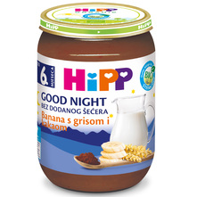Hipp good night kašica banana s grisom i kakaom bio 190 g