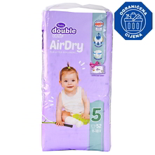 Violeta Double Care Air Dry Pelene, veličina 5 (Junior) 11-18 kg 52/1 + Vlažne maramice 40/1