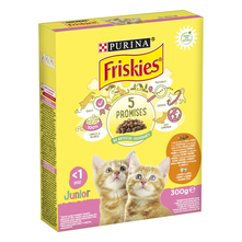 Purina friskies 5 promises junior hrana za mačke piletina i puretina s povrćem, mlijekom 300 g