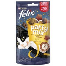 Purina Felix Party Mix Poslastica za mačke piletina, jetrica, puretina 60 g