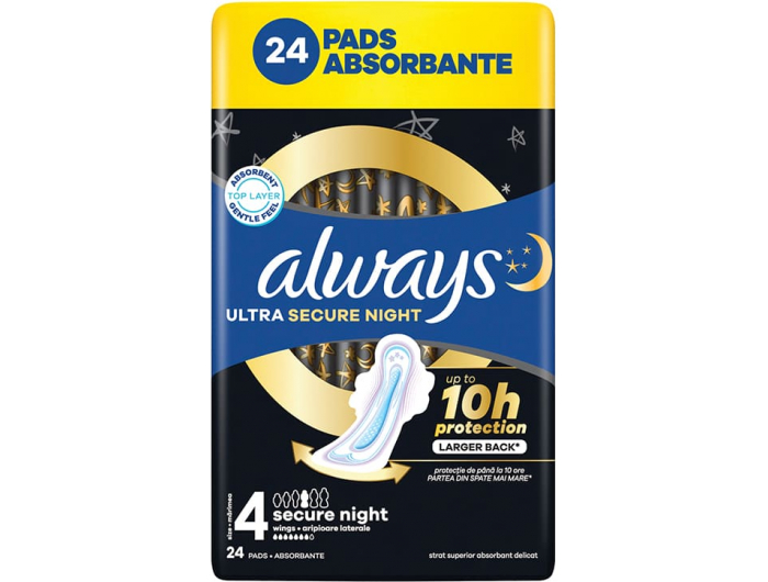 Always Ultra secure night higijenski ulošci 24/1