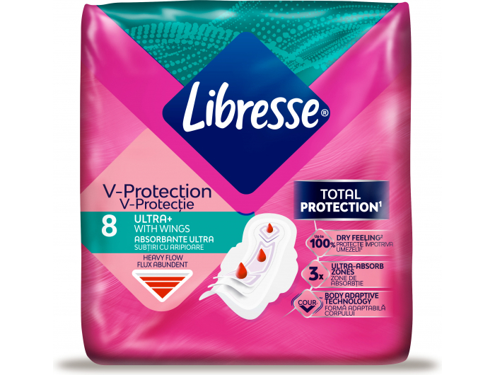 Libresse Freshness & Protection Higijenski ulošci s krilcima Ultra Long+ 8 kom