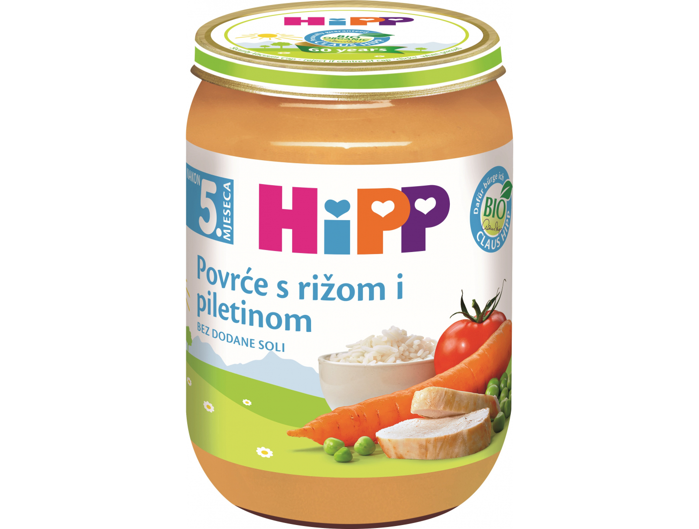 Hipp dječja hrana povrće s rižom i piletinom 190 g