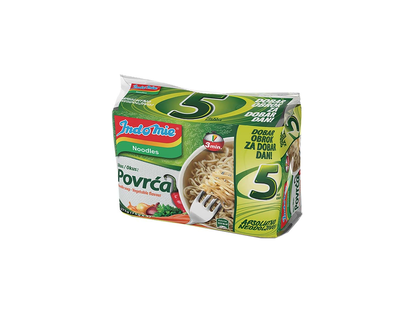 Indomie instant juha okus povrće sa tjesteninom 5x75 g