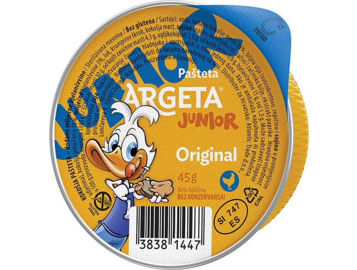 Argeta Junior Original kokošja pašteta 45 g