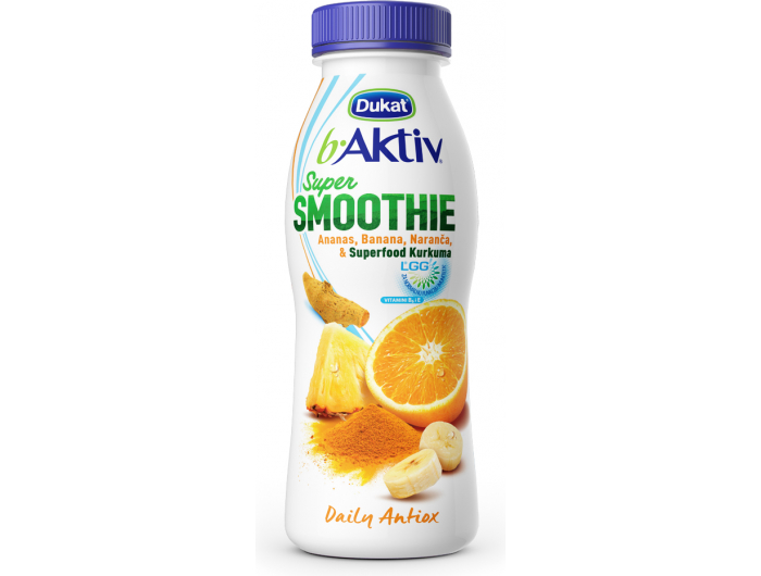 Dukat B.Aktiv LGG Super Smoothie jogurt kurkuma ananas banana i naranča 330 g