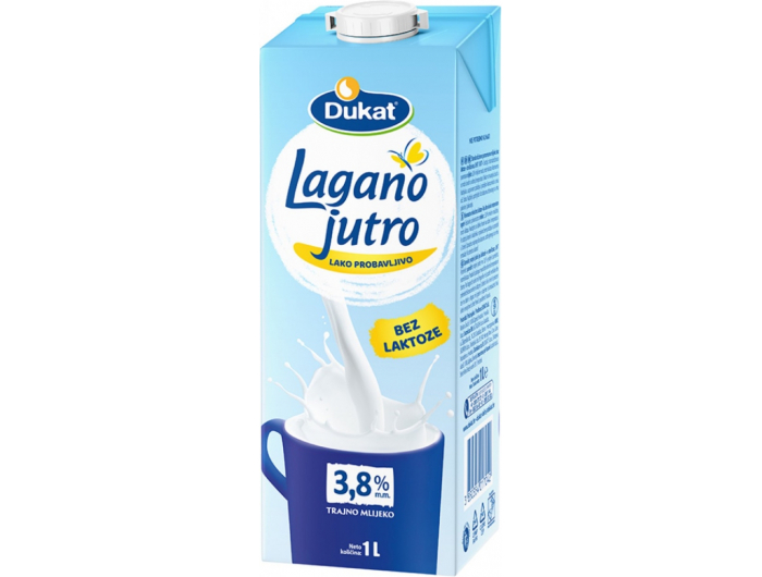 Dukat Lagano jutro Mlijeko 3,8 % m.m. 1 L