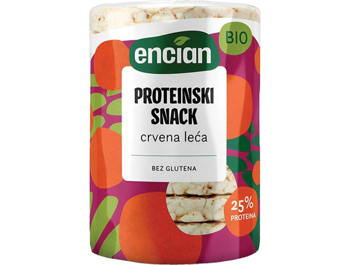 Encian Bio proteinski snack od crvene leće bez glutena 90 g