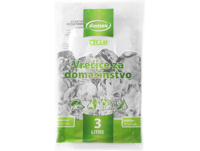 Domax vreće za domaćinstvo zapremina: 3 L 1 pak 30 kom