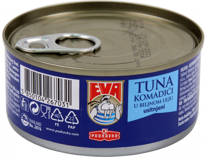 Podravka Eva tuna komadići u biljnom ulju 160 g