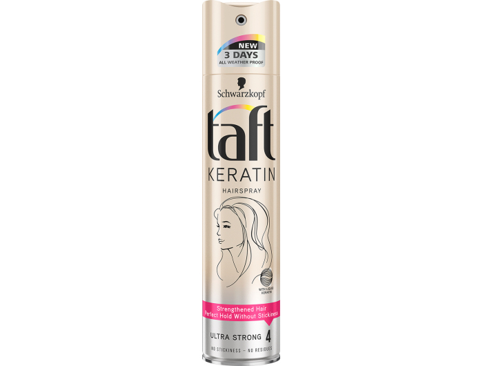 Taft Complete Keratin Ultra Strong lak za kosu 250 ml