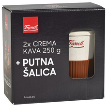 Franck Crema Mljevena kava 2x250 g + putna šalica