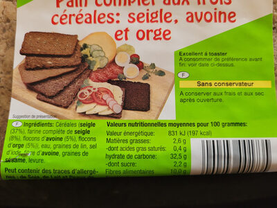Kruh s 3 vrste žitarica 500 g