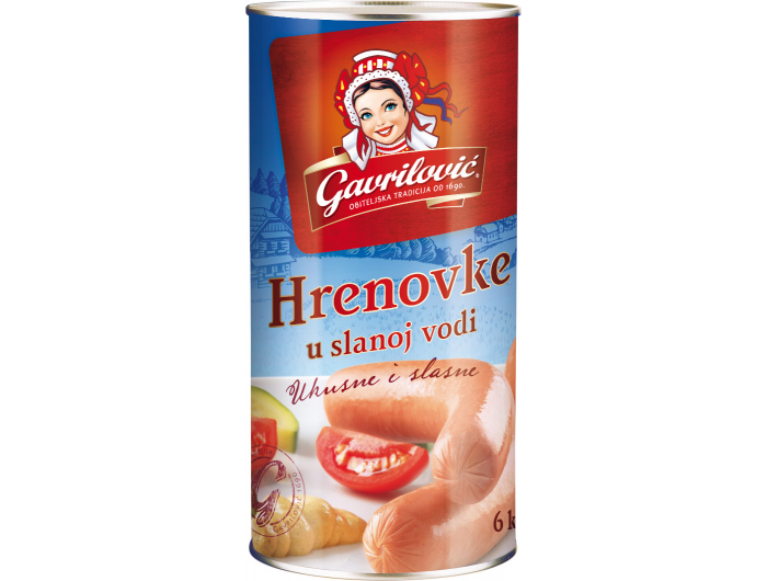 Gavrilović hrenovke u slanoj vodi 570 g