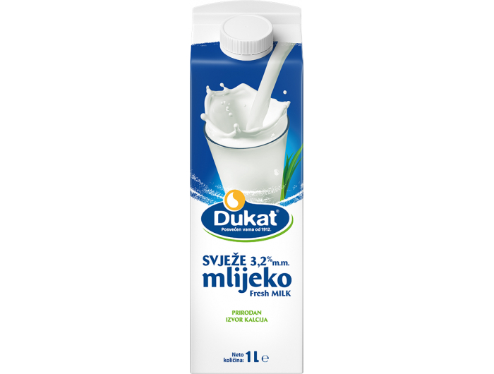 Dukat Mlijeko velebitskih pašnjaka svježe 3.2% m.m. 1 L