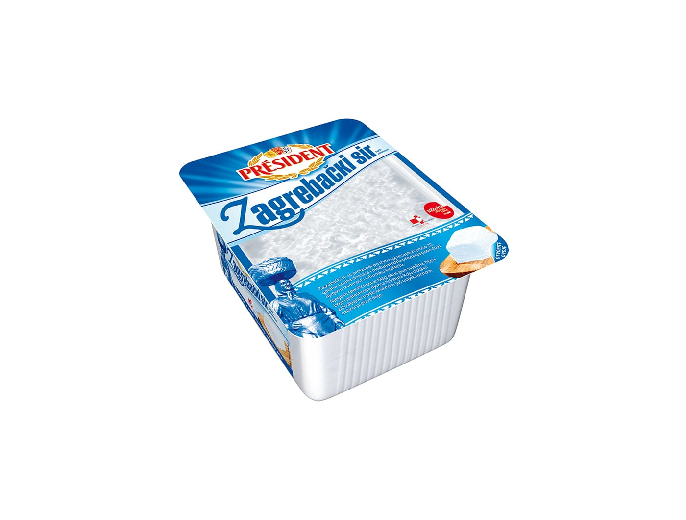 President Zagrebački Svježi Sir 375 G