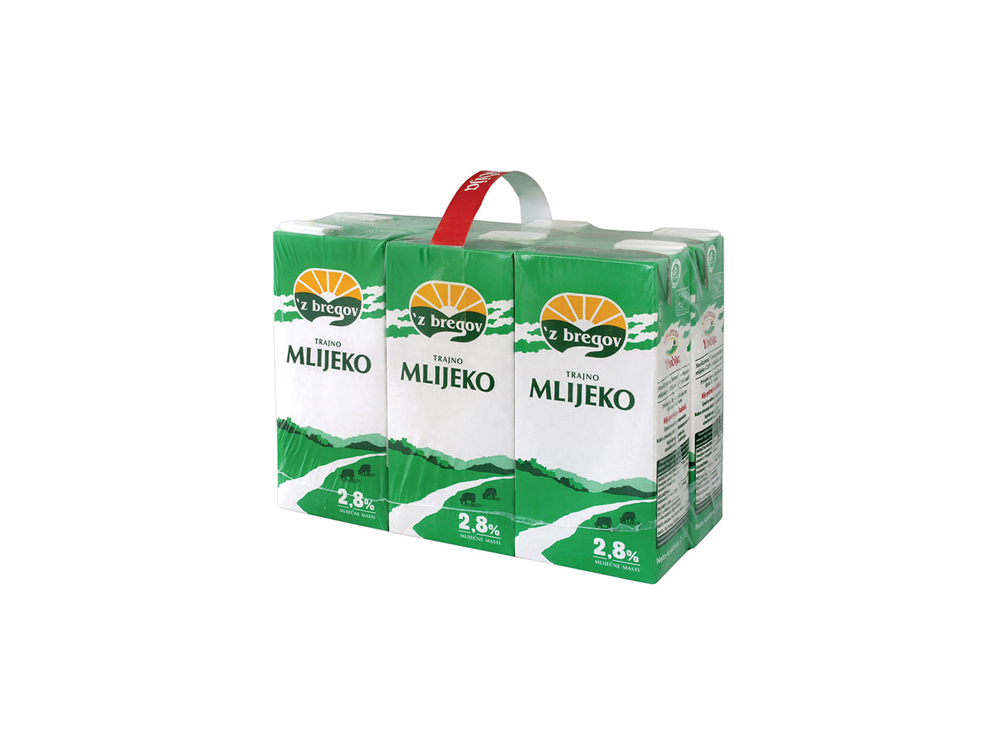 Vindija 'z bregov trajno mlijeko 2.8% m.m. 6x1L