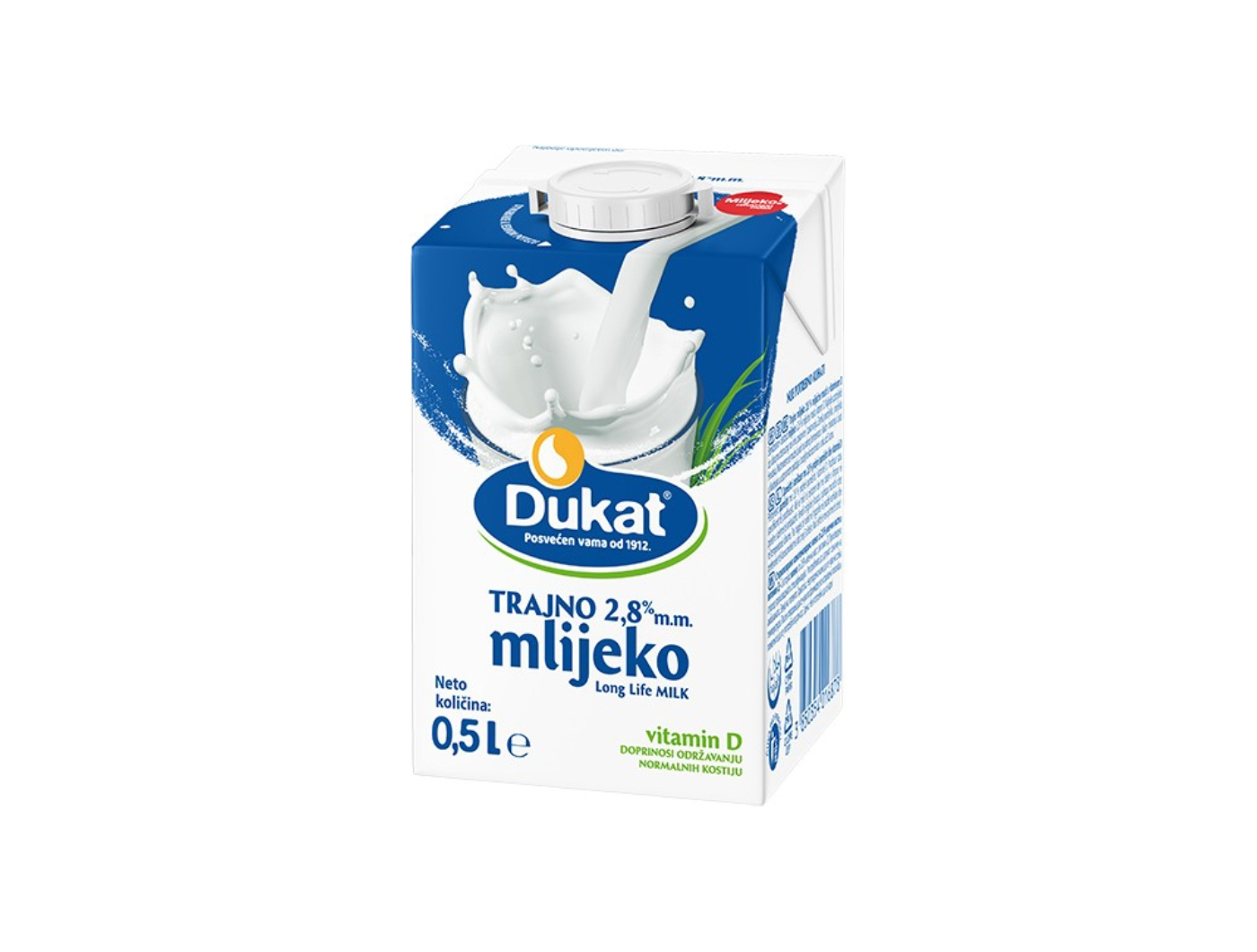 Dukat Trajno mlijeko 2,8 % m.m. 0,5 L