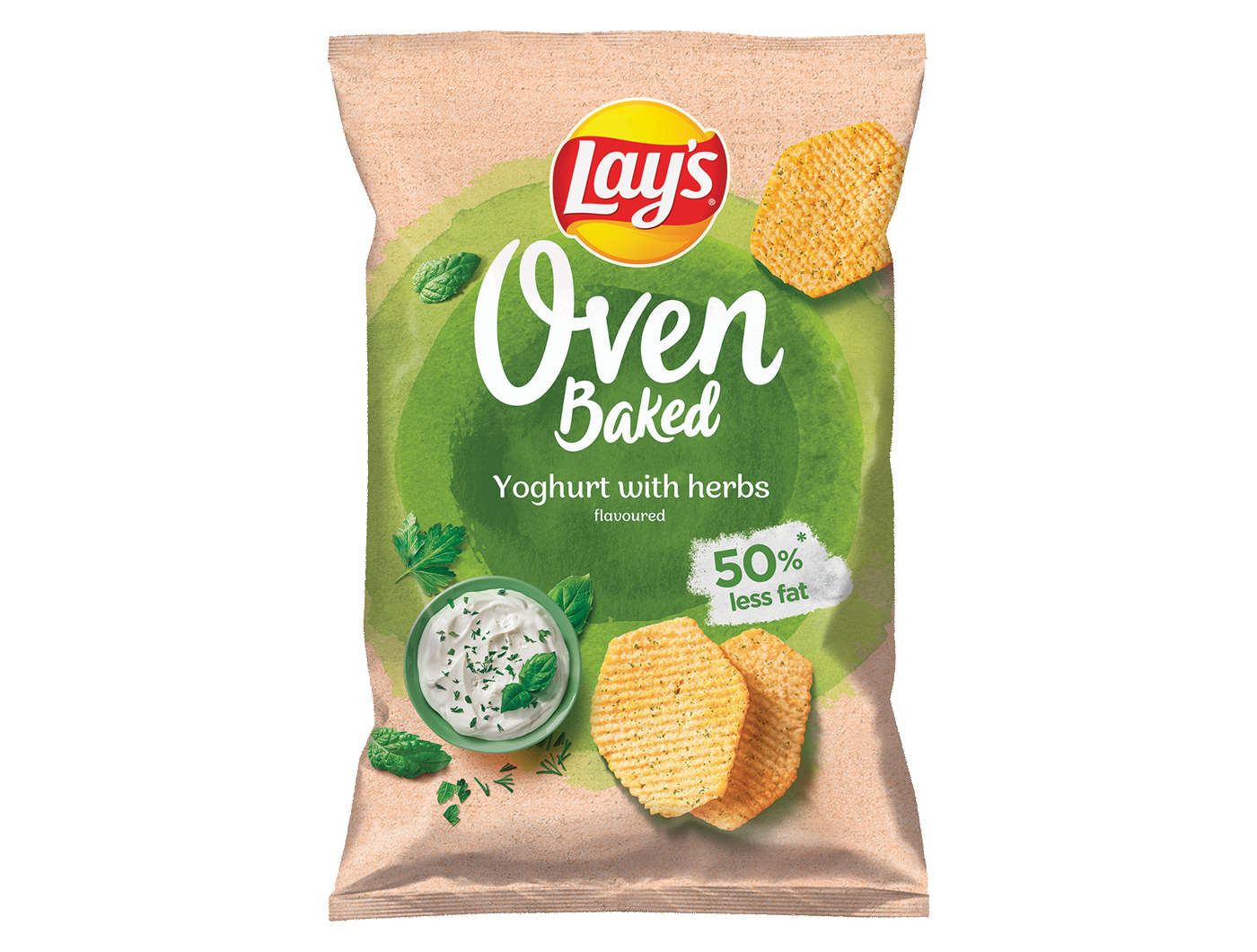 Lay's Oven Baked čips jogurt i bilje, 110 g